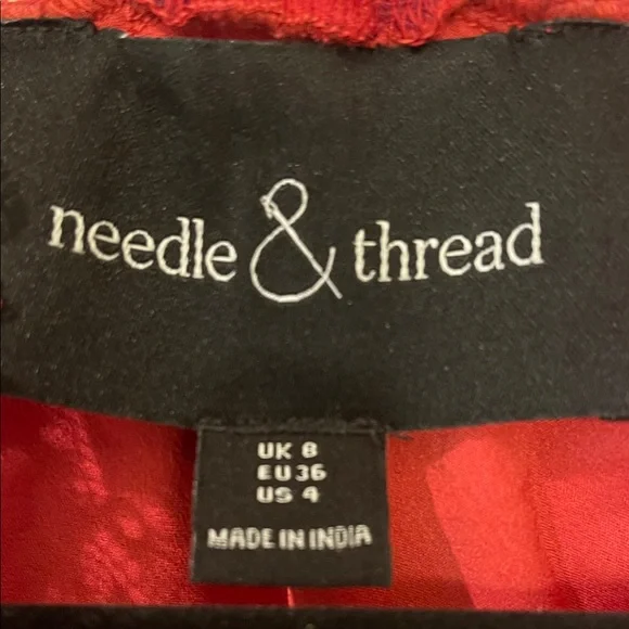 Needle & Thread Red Lace Blouse - Picture 2 of 4